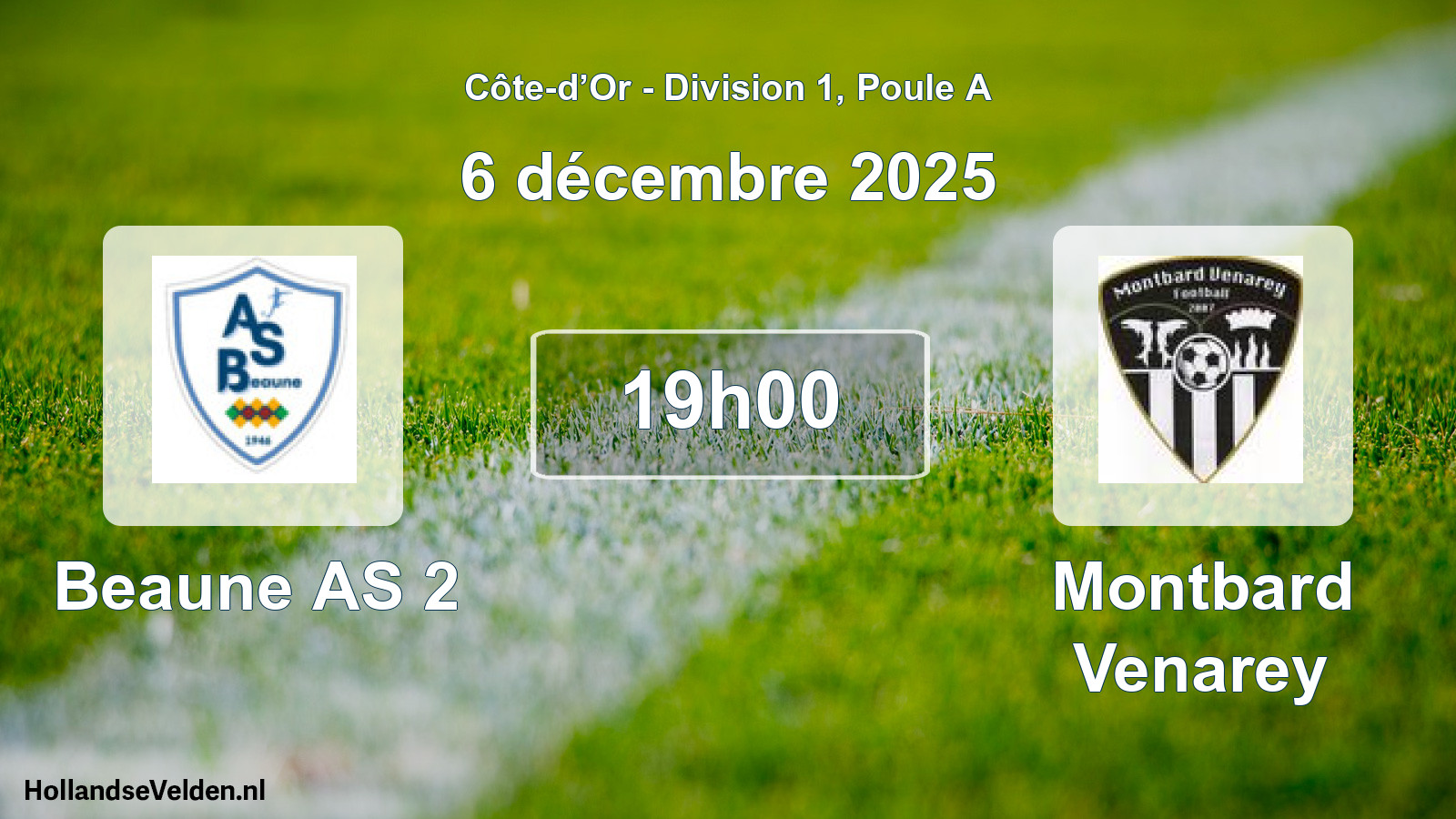 Scheduled Match: Beaune AS 2 - Montbard Venarey (6 December 2025)