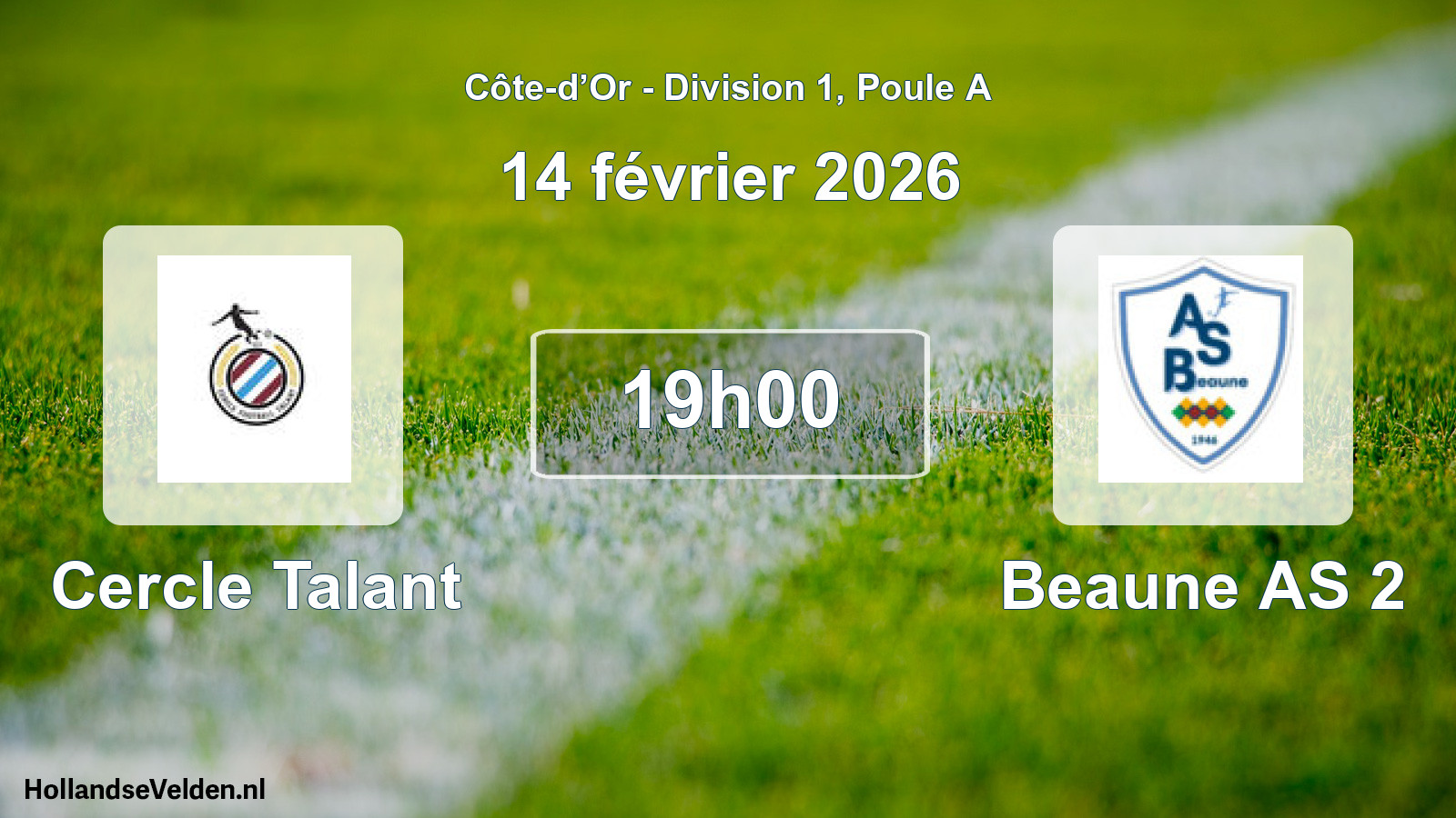 Scheduled Match: Cercle Talant - Beaune AS 2 (14 February 2026)