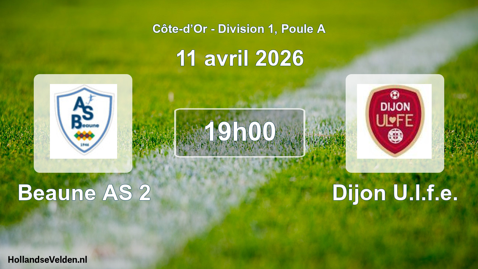 Match programmé: Beaune AS 2 - Dijon U.l.f.e. (11 avril 2026)