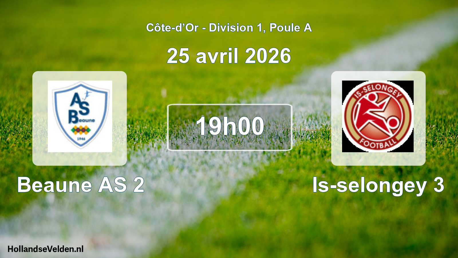 Scheduled Match: Beaune AS 2 - Is-selongey 3 (25 April 2026)