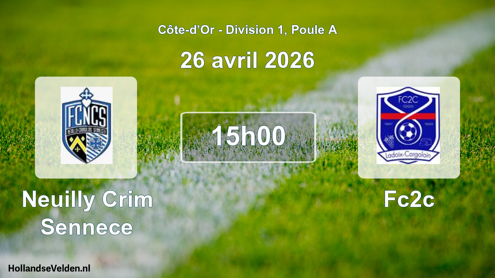 Scheduled Match: Neuilly Crim Sennece - Fc2c (26 April 2026)