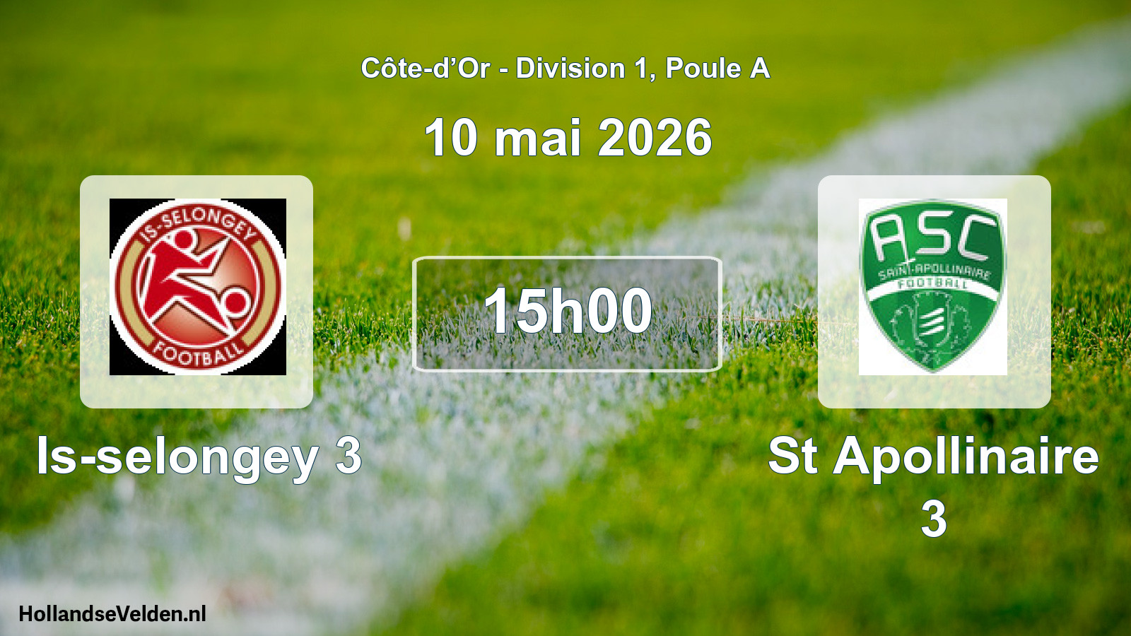 Scheduled Match: Is-selongey 3 - St Apollinaire 3 (10 May 2026)