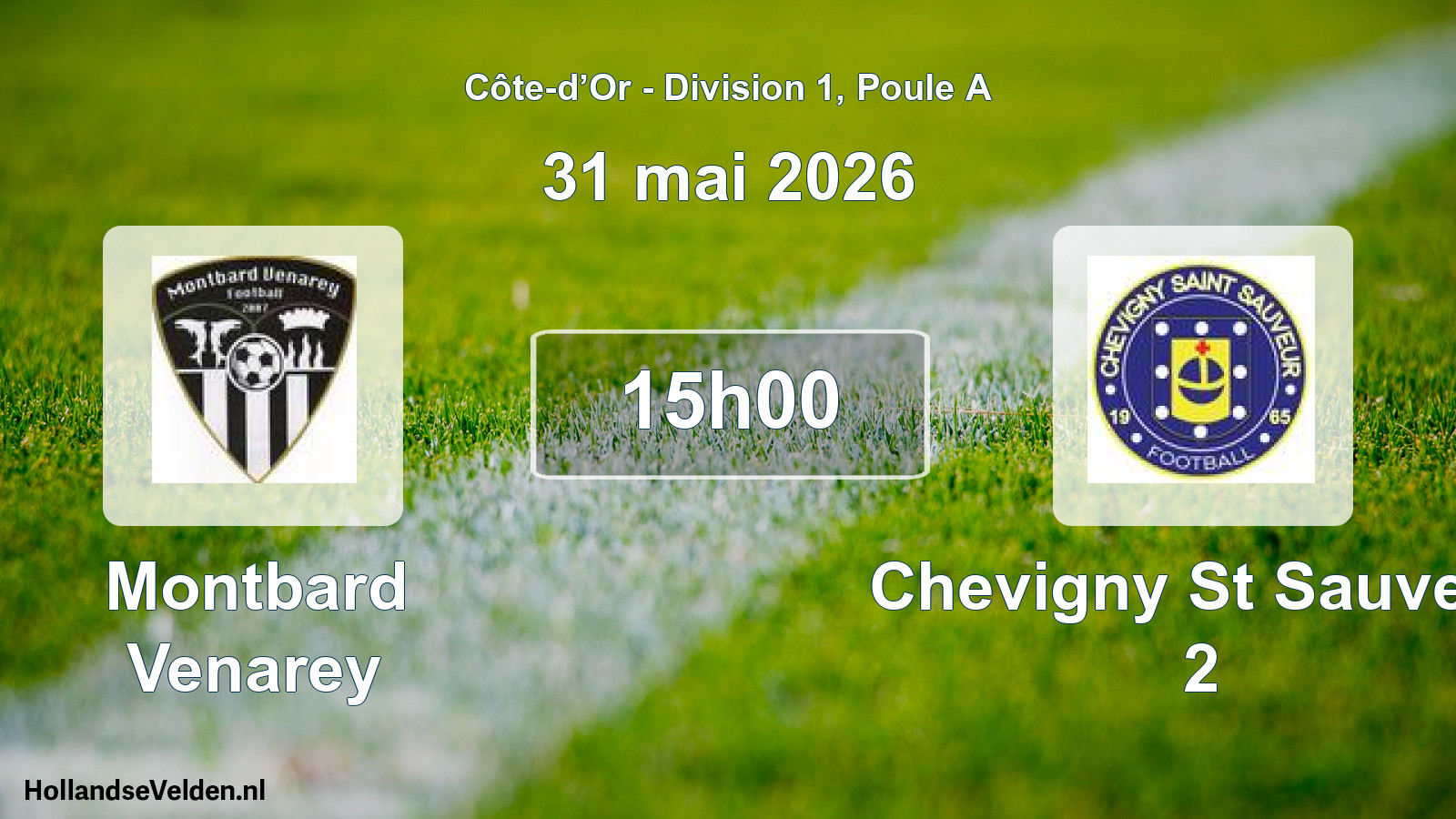 Match programmé: Montbard Venarey - Chevigny St Sauveur 2 (31 mai 2026)