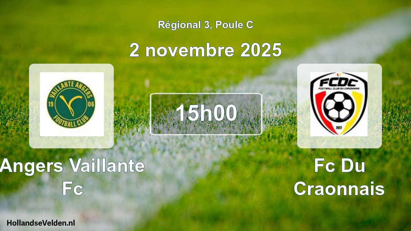 Geplande wedstrijd: Angers Vaillante Fc - Fc Du Craonnais (2 november 2025)