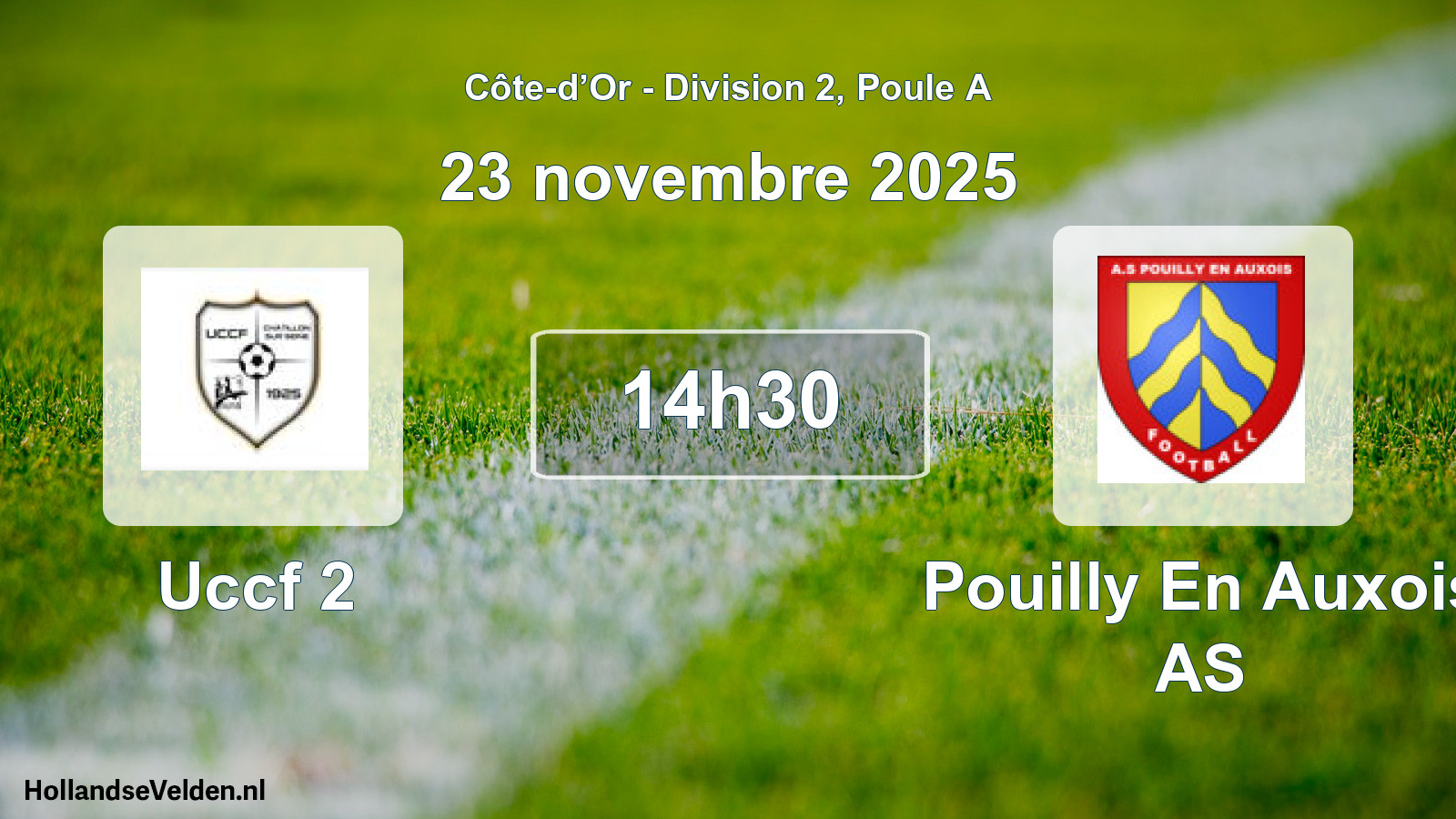 Geplande wedstrijd: Uccf 2 - Pouilly En Auxois AS (23 november 2025)