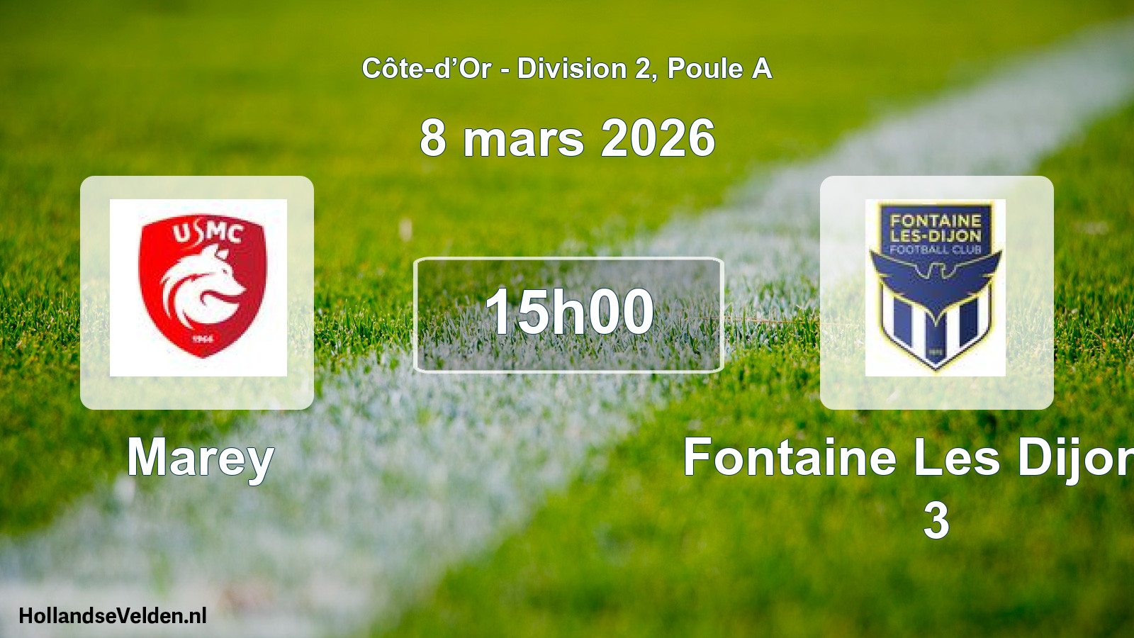 Scheduled Match: Marey - Fontaine Les Dijon F 3 (8 March 2026)