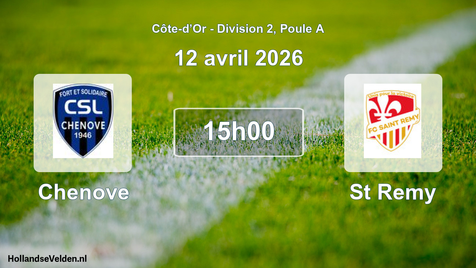 Scheduled Match: Chenove - St Remy (12 April 2026)