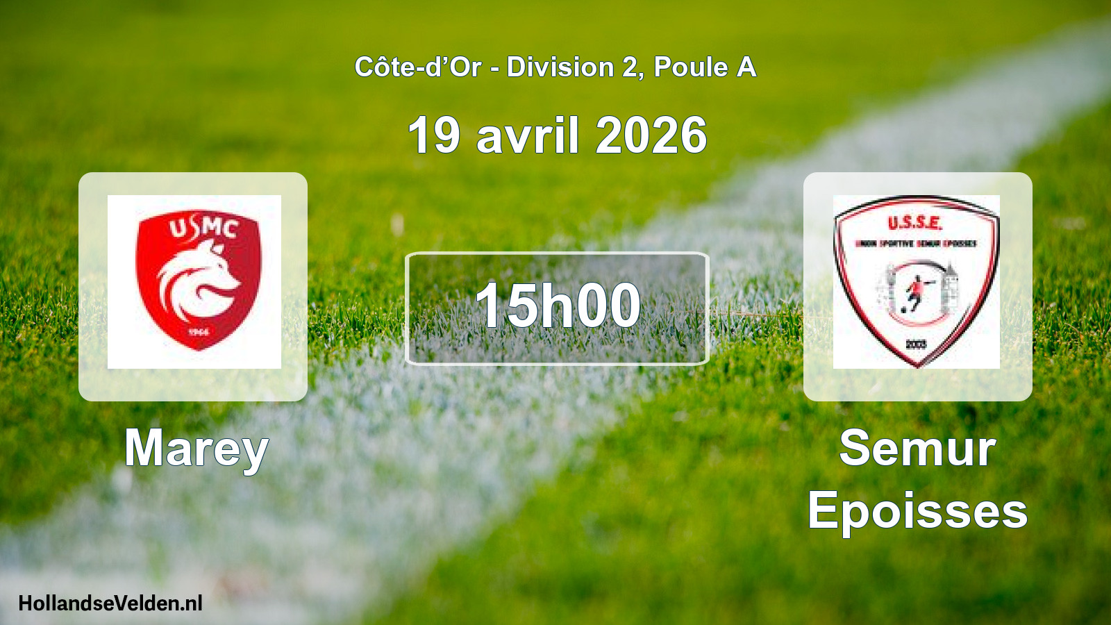 Geplande wedstrijd: Marey - Semur Epoisses (19 april 2026)
