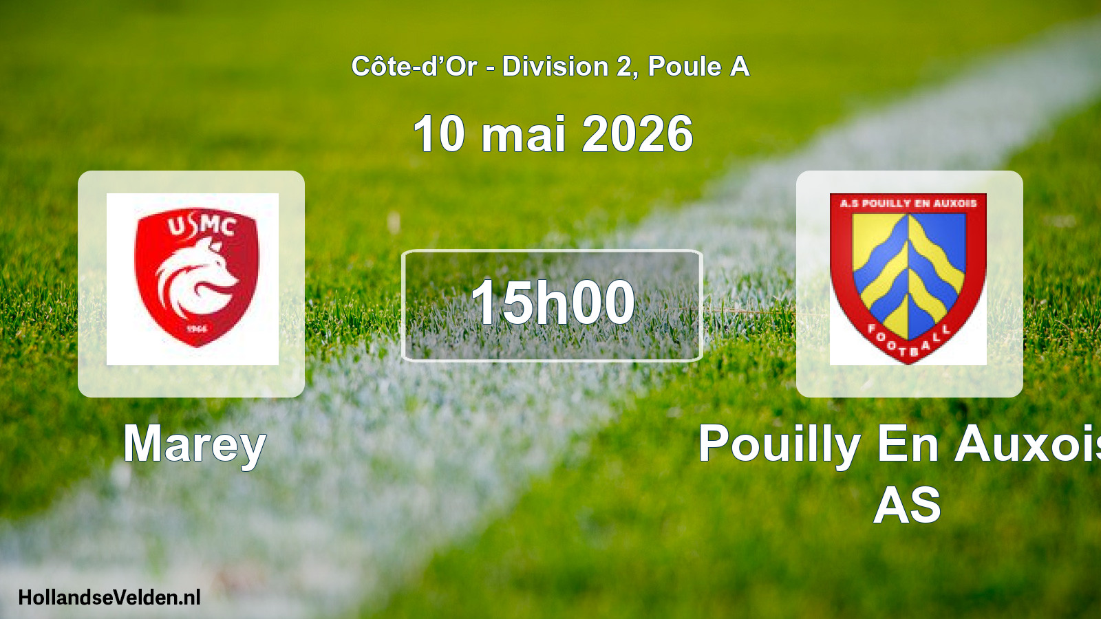 Match programmé: Marey - Pouilly En Auxois AS (10 mai 2026)