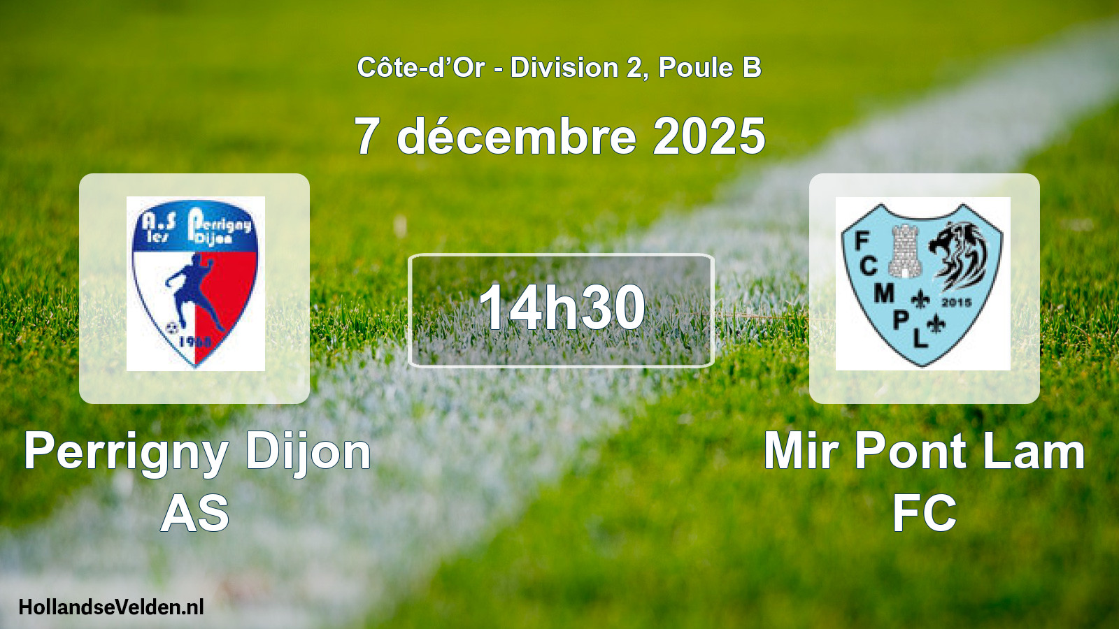 Scheduled Match: Perrigny Dijon AS - Mir Pont Lam FC (7 December 2025)