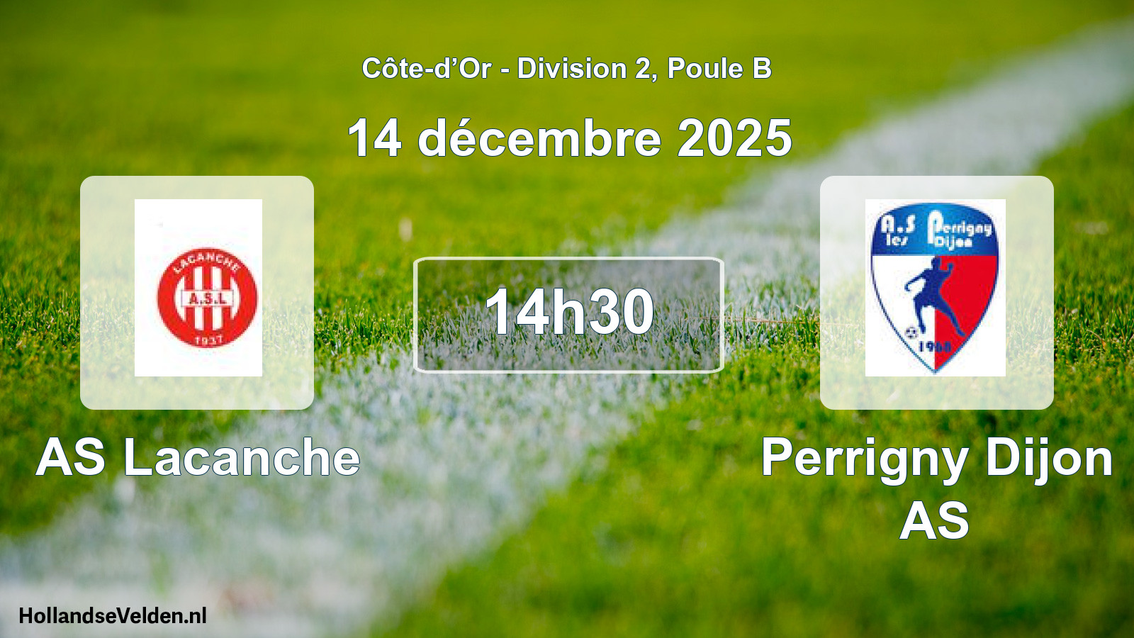 Match programmé: AS Lacanche - Perrigny Dijon AS (14 décembre 2025)