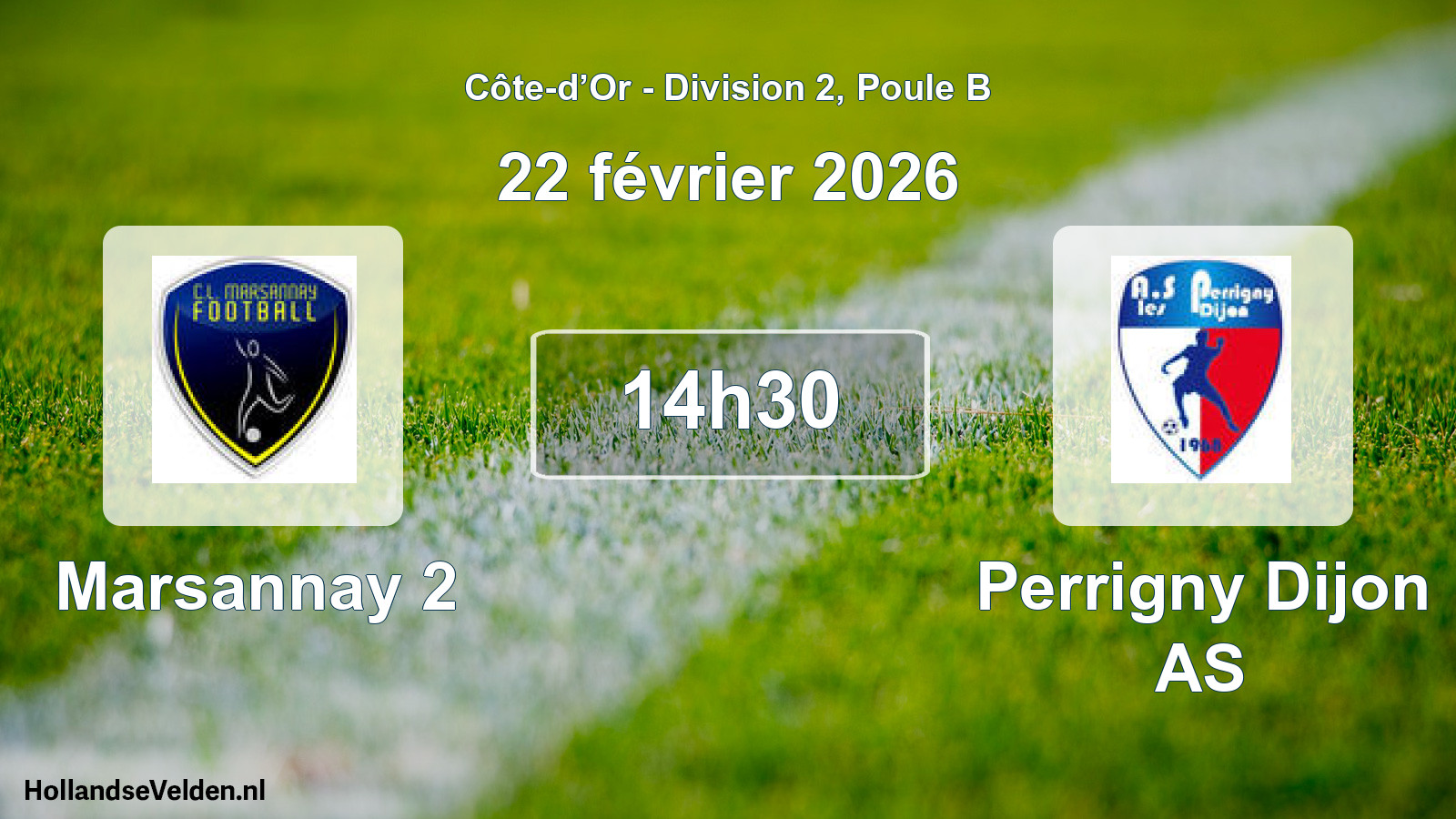 Geplande wedstrijd: Marsannay 2 - Perrigny Dijon AS (22 februari 2026)
