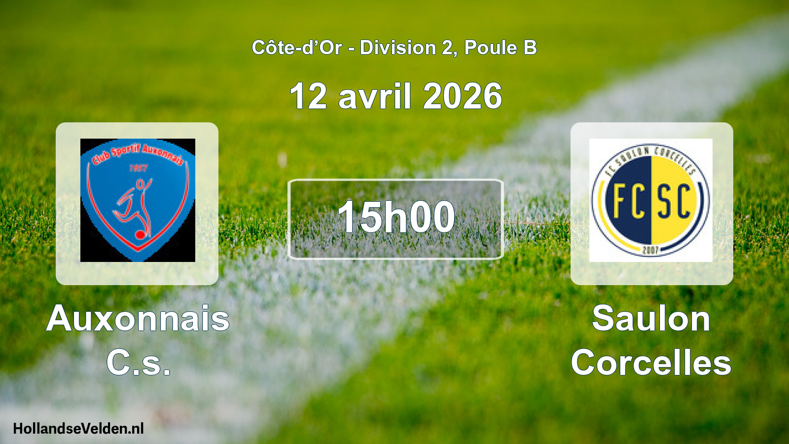 Match programmé: Auxonnais C.s. - Saulon Corcelles (12 avril 2026)