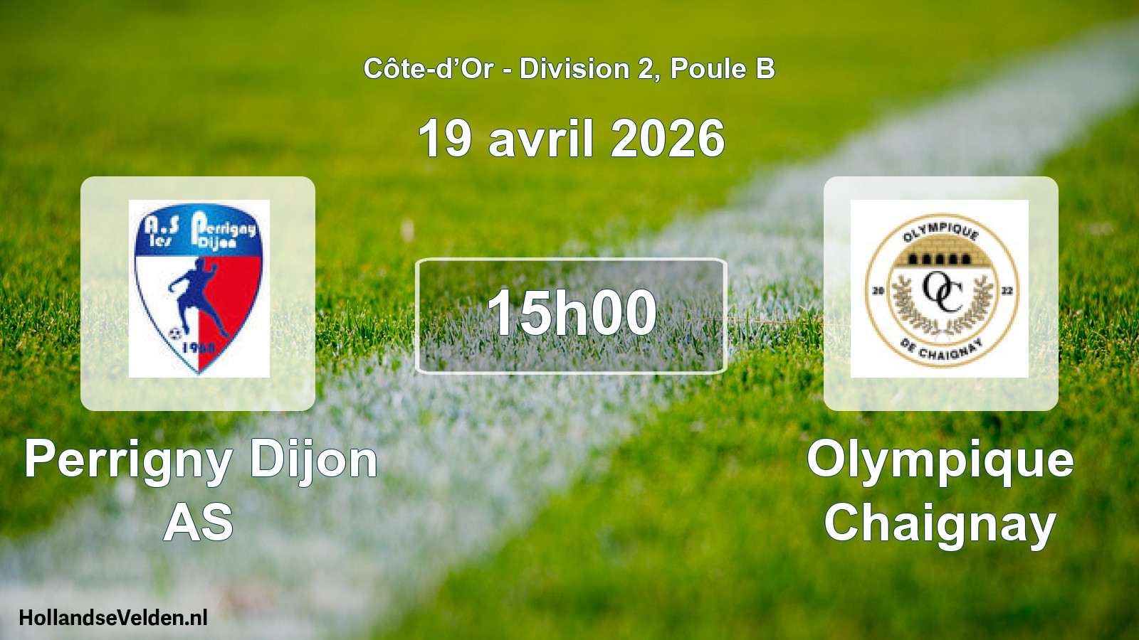 Scheduled Match: Perrigny Dijon AS - Olympique Chaignay (19 April 2026)