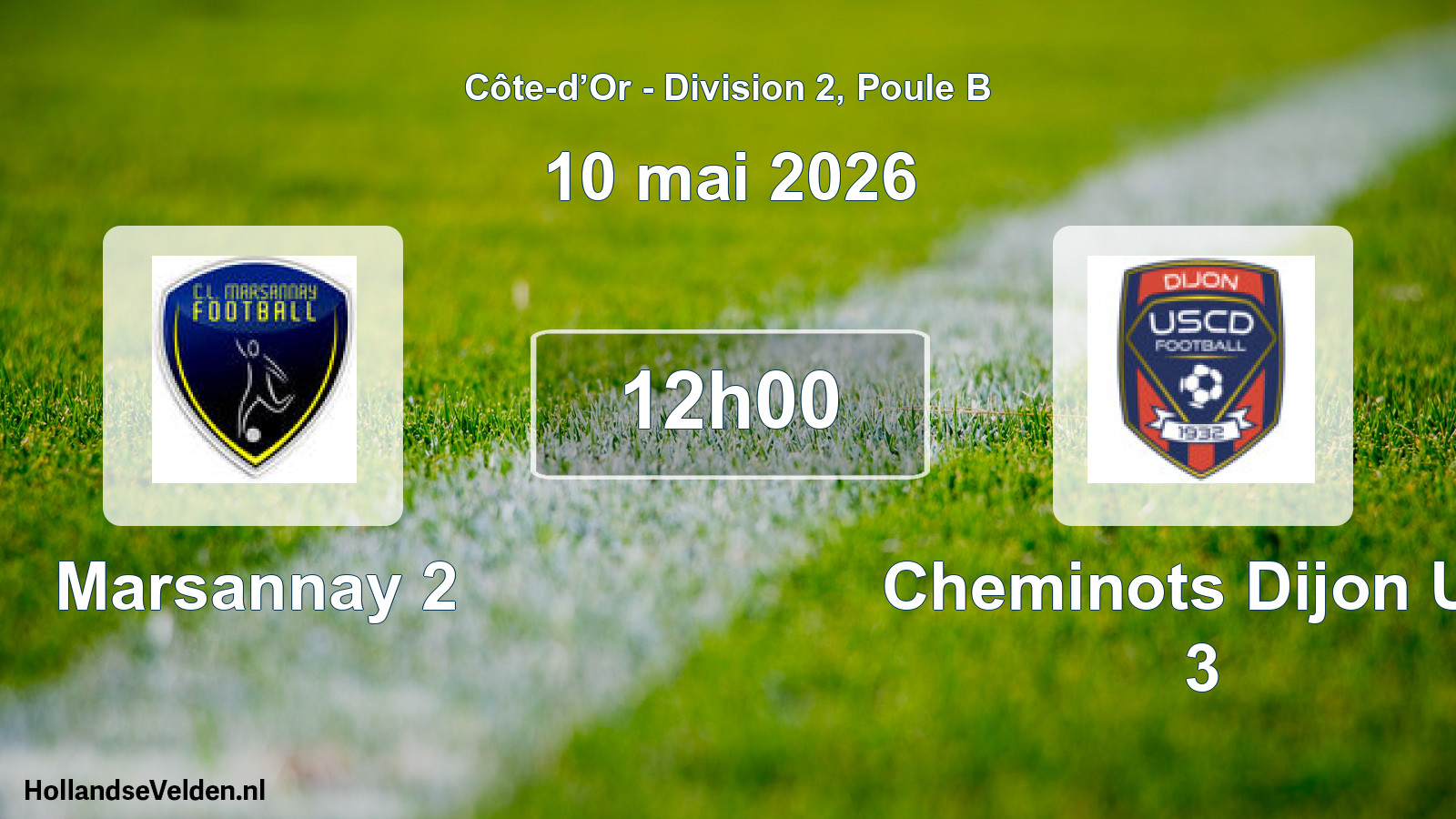Match programmé: Marsannay 2 - Cheminots Dijon US 3 (10 mai 2026)