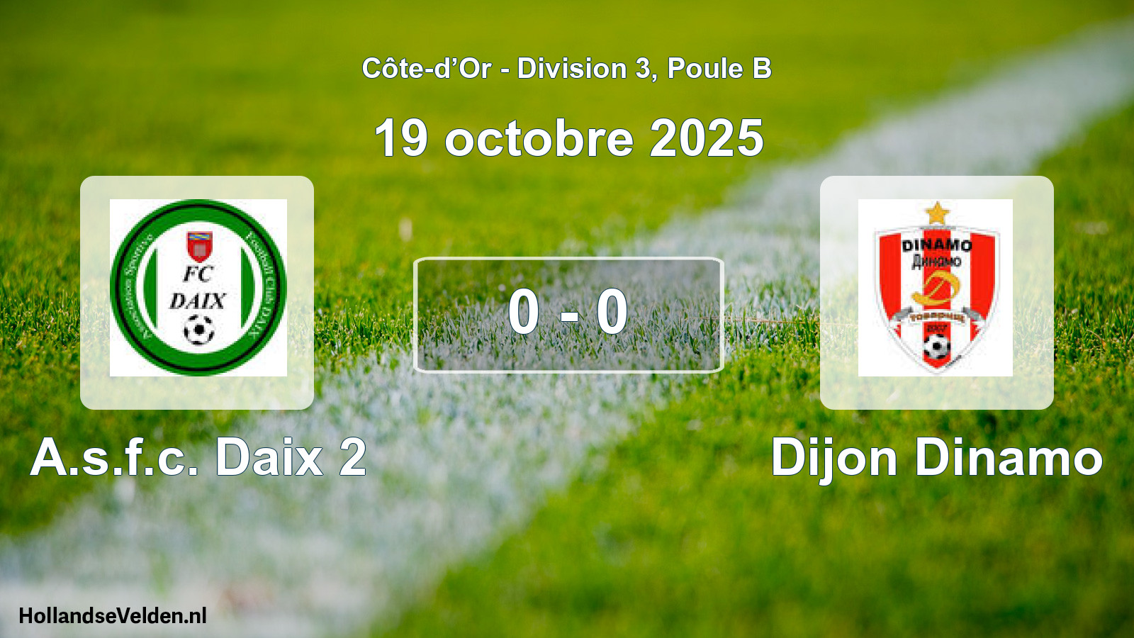Match joué: A.s.f.c. Daix 2 - Dijon Dinamo 0 - 0 (19 octobre 2025)