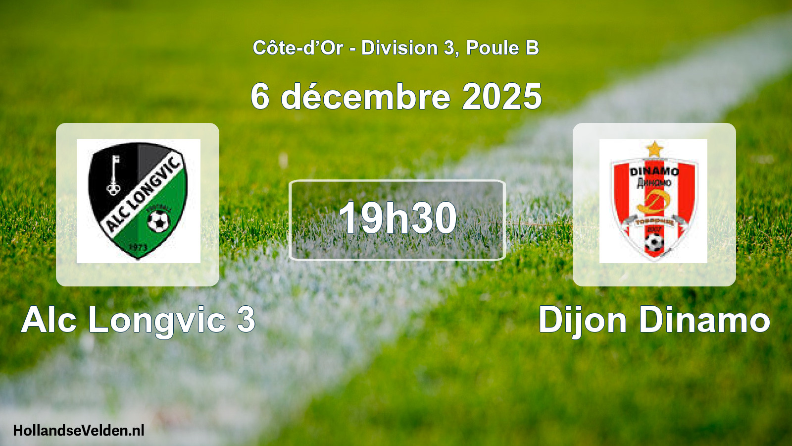 Match programmé: Alc Longvic 3 - Dijon Dinamo (6 décembre 2025)