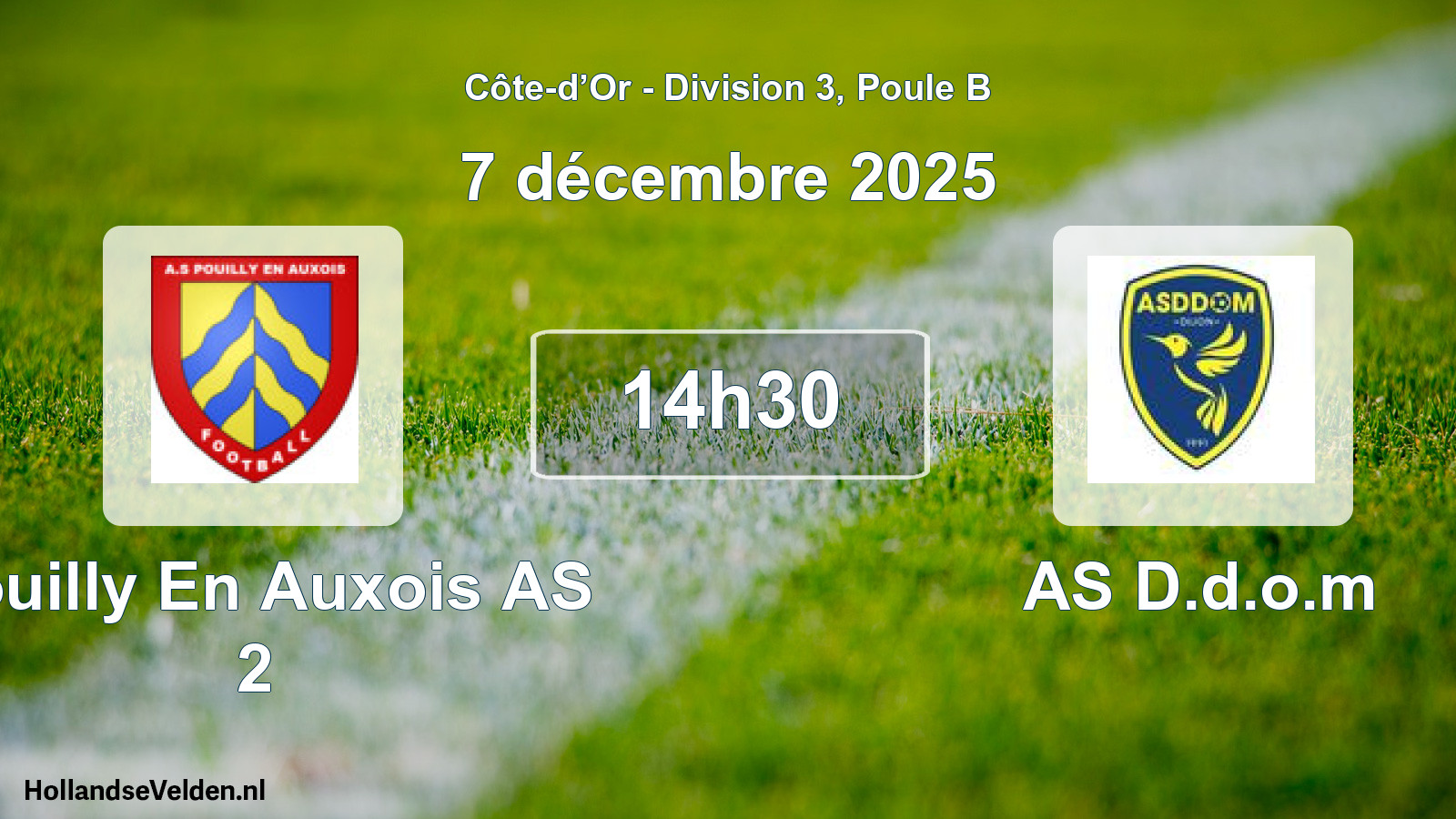 Geplande wedstrijd: Pouilly En Auxois AS 2 - AS D.d.o.m (7 december 2025)