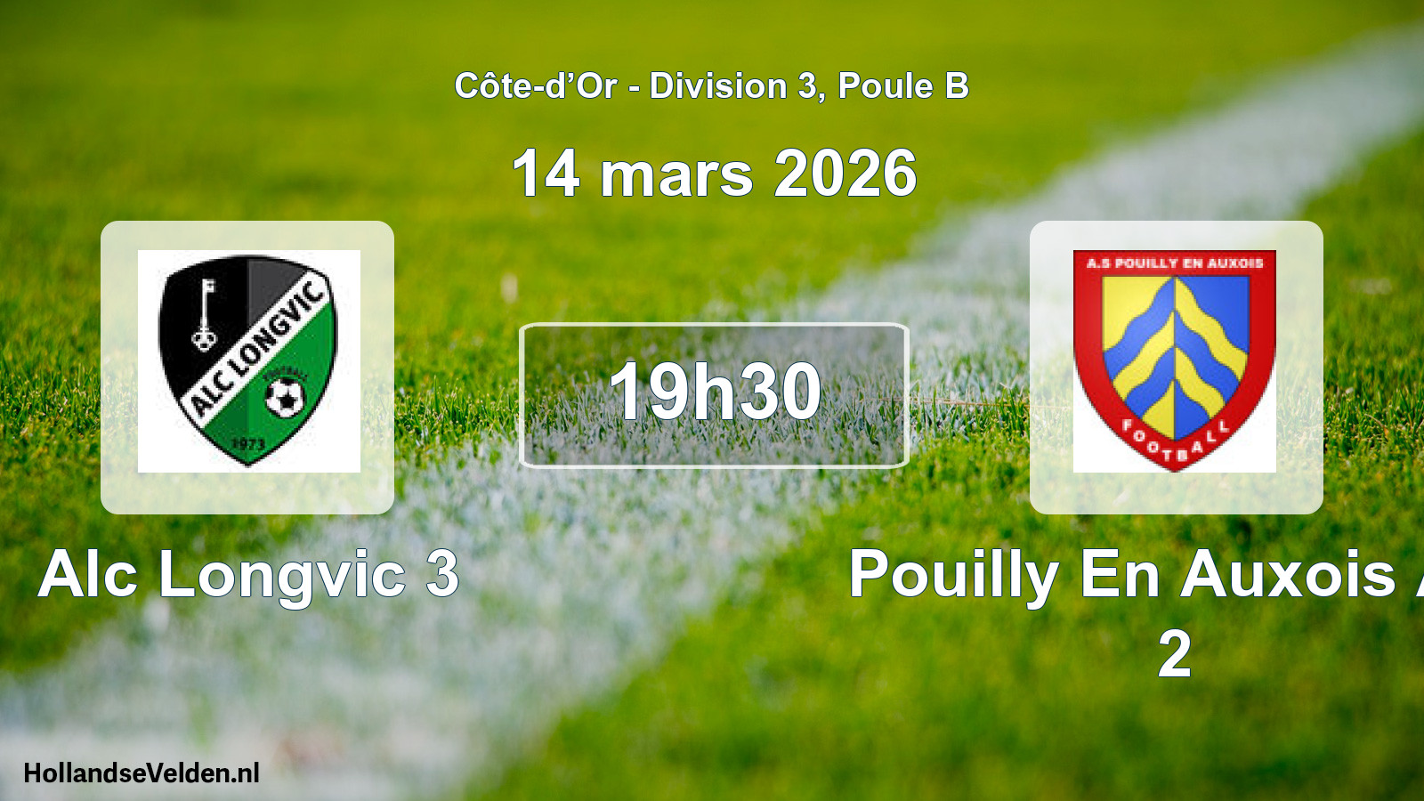 Match programmé: Alc Longvic 3 - Pouilly En Auxois AS 2 (14 mars 2026)