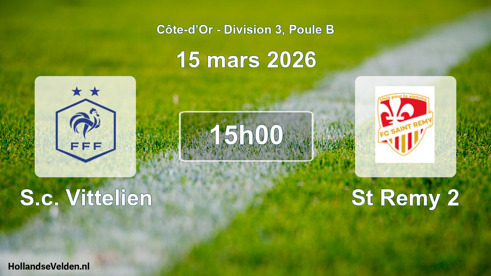 Match programmé: S.c. Vittelien - St Remy 2 (15 mars 2026)