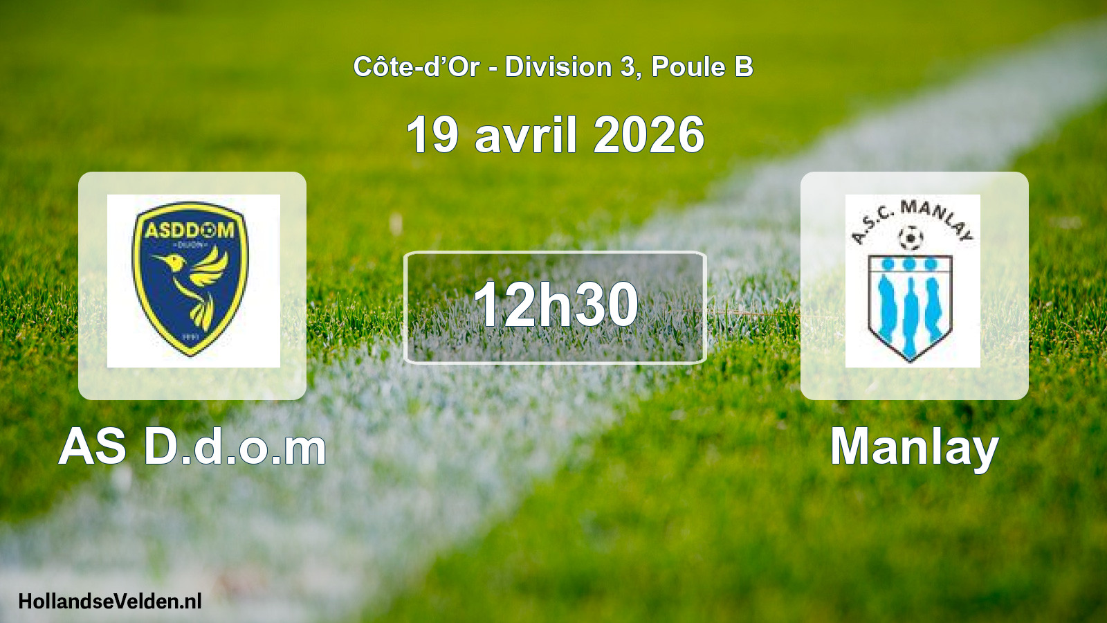 Match programmé: AS D.d.o.m - Manlay (19 avril 2026)