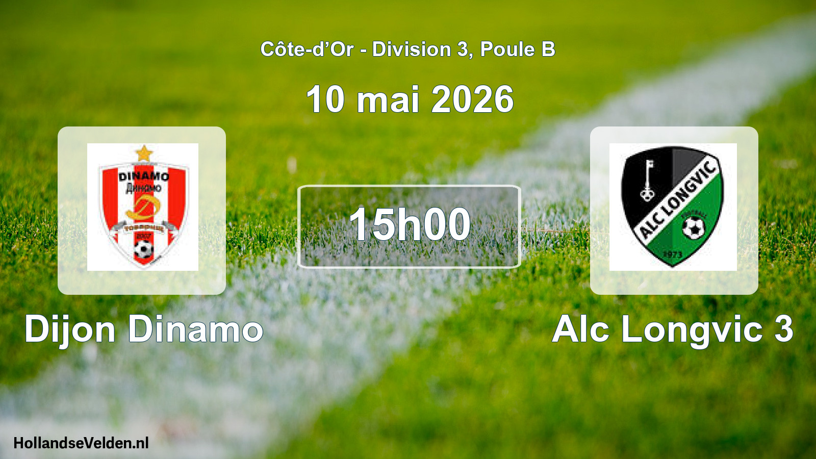 Match programmé: Dijon Dinamo - Alc Longvic 3 (10 mai 2026)