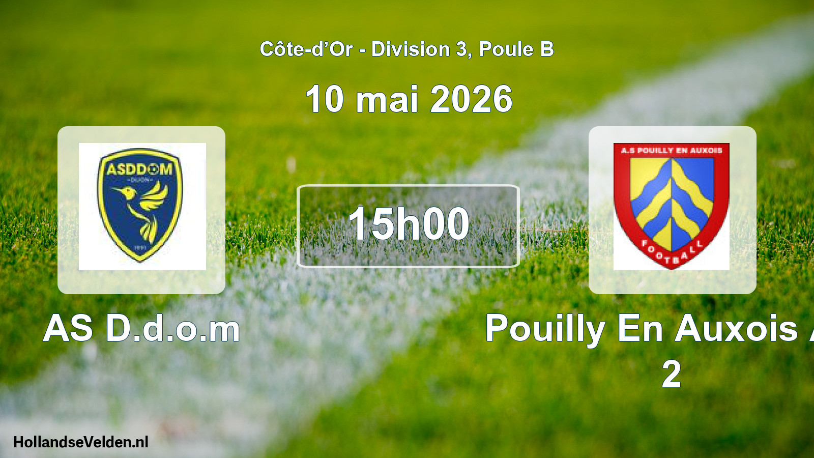 Geplande wedstrijd: AS D.d.o.m - Pouilly En Auxois AS 2 (10 mei 2026)