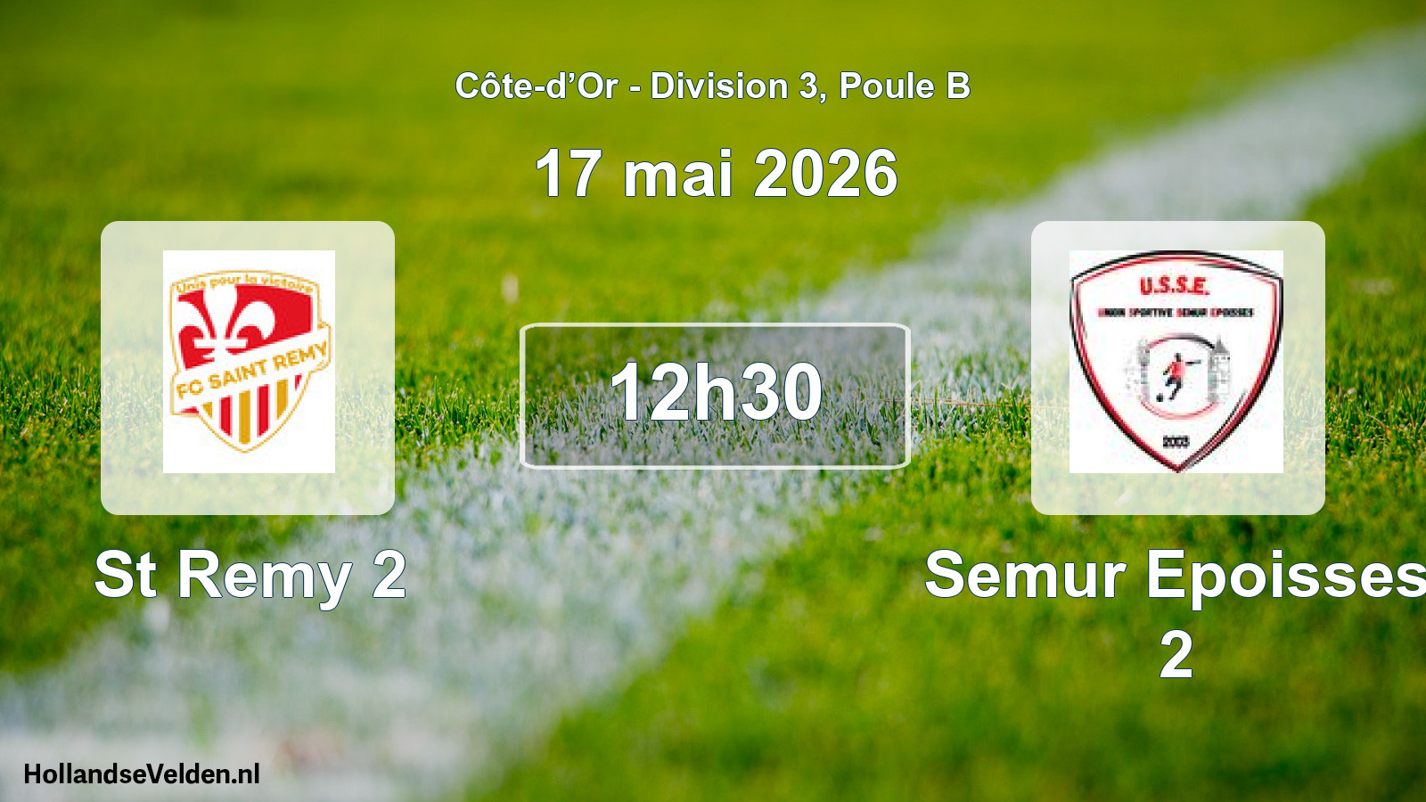 Geplande wedstrijd: St Remy 2 - Semur Epoisses 2 (17 mei 2026)
