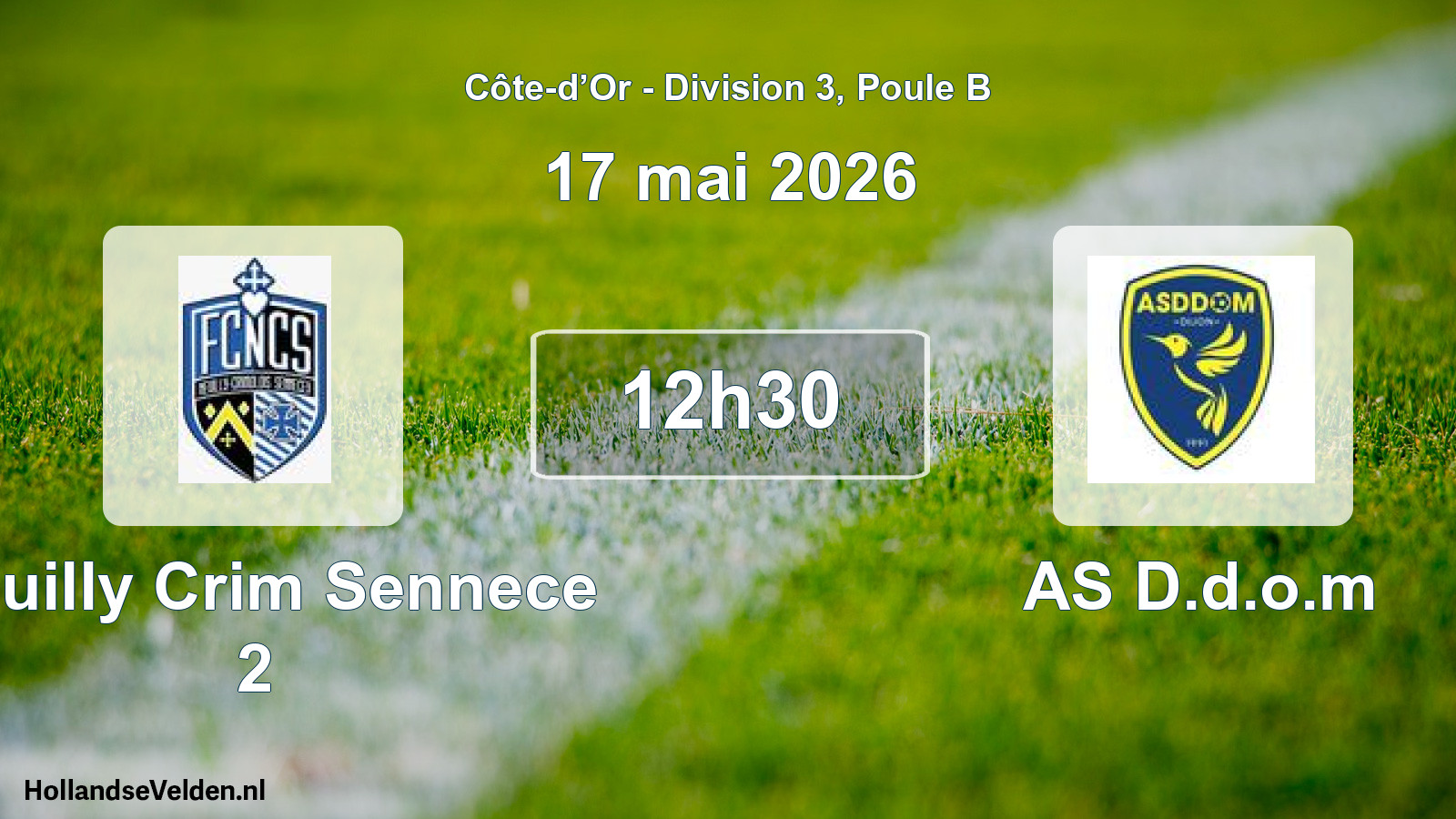 Match programmé: Neuilly Crim Sennece 2 - AS D.d.o.m (17 mai 2026)