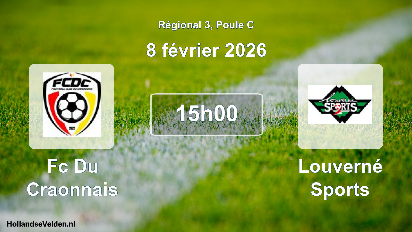 Geplande wedstrijd: Fc Du Craonnais - Louverné Sports (8 februari 2026)