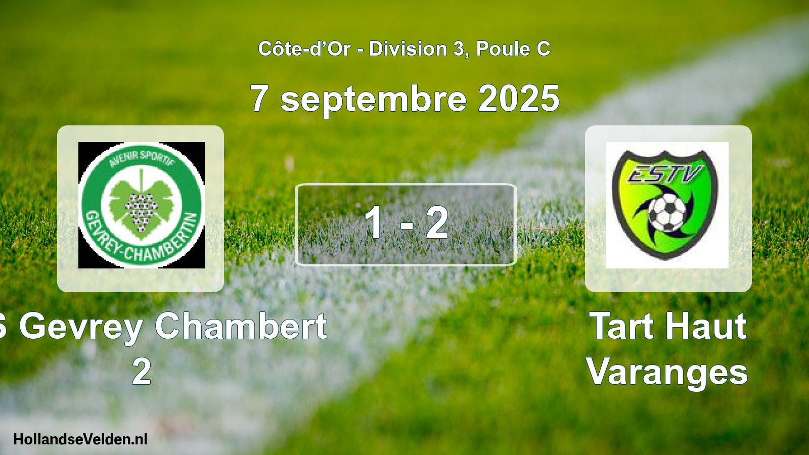 Match joué: AS Gevrey Chambert 2 - Tart Haut Varanges 1 - 2 (7 septembre 2025)