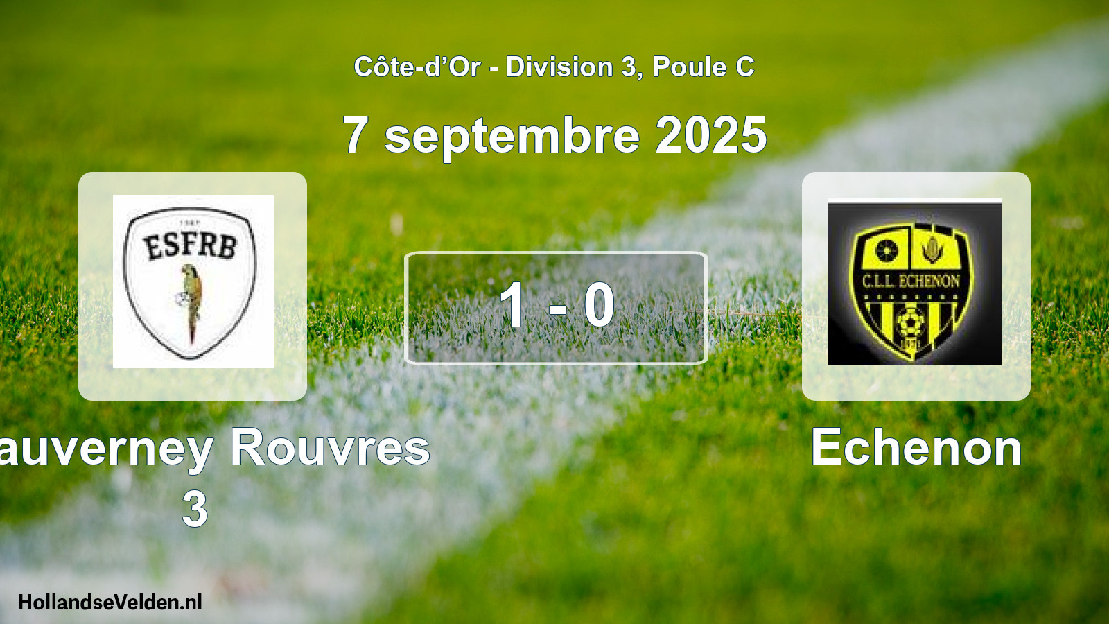 Match joué: Fauverney Rouvres 3 - Echenon 1 - 0 (7 septembre 2025)
