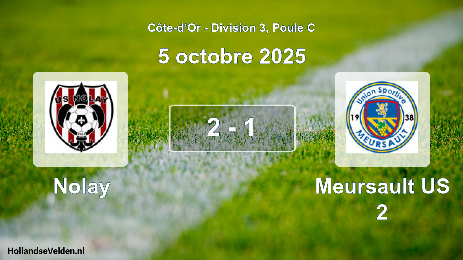 Match joué: Nolay - Meursault US 2 2 - 1 (5 octobre 2025)