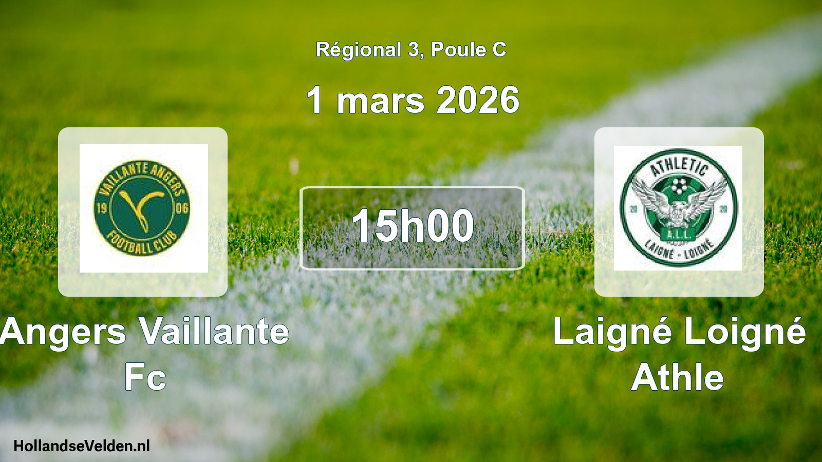 Geplande wedstrijd: Angers Vaillante Fc - Laigné Loigné Athle (1 mars 2026)