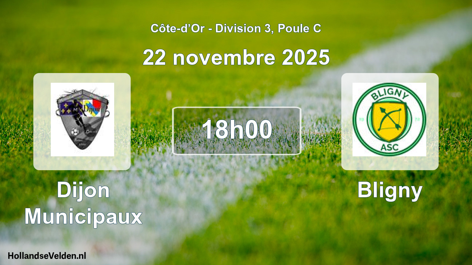 Match programmé: Dijon Municipaux - Bligny (22 novembre 2025)
