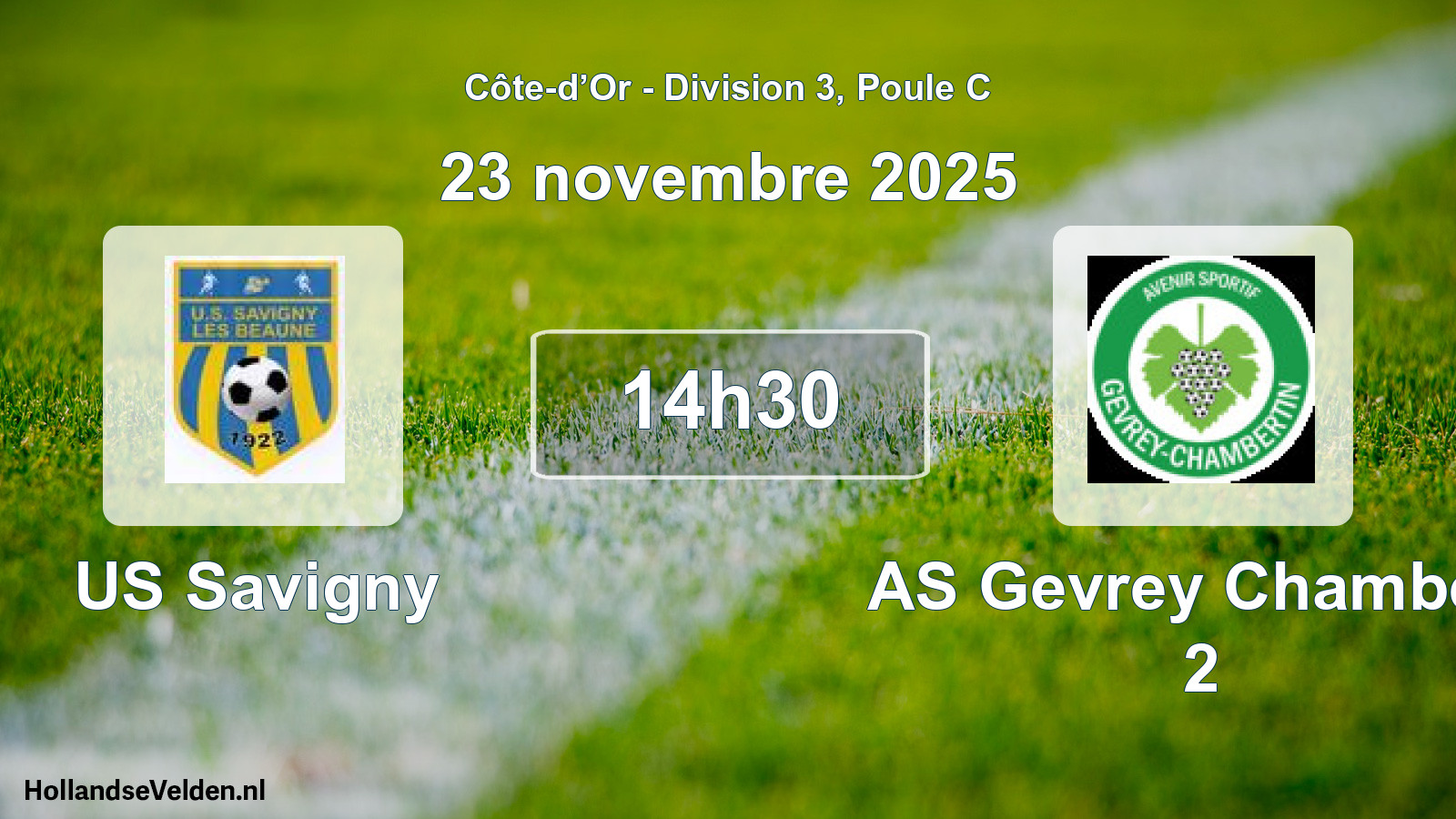 Scheduled Match: US Savigny - AS Gevrey Chambert 2 (23 November 2025)