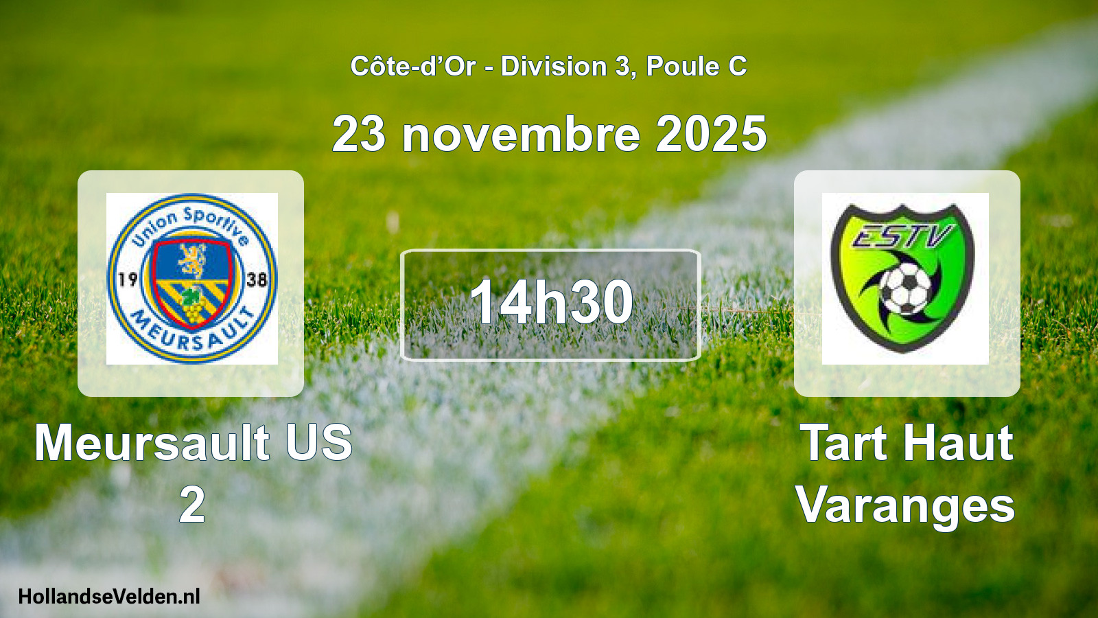 Geplande wedstrijd: Meursault US 2 - Tart Haut Varanges (23 november 2025)