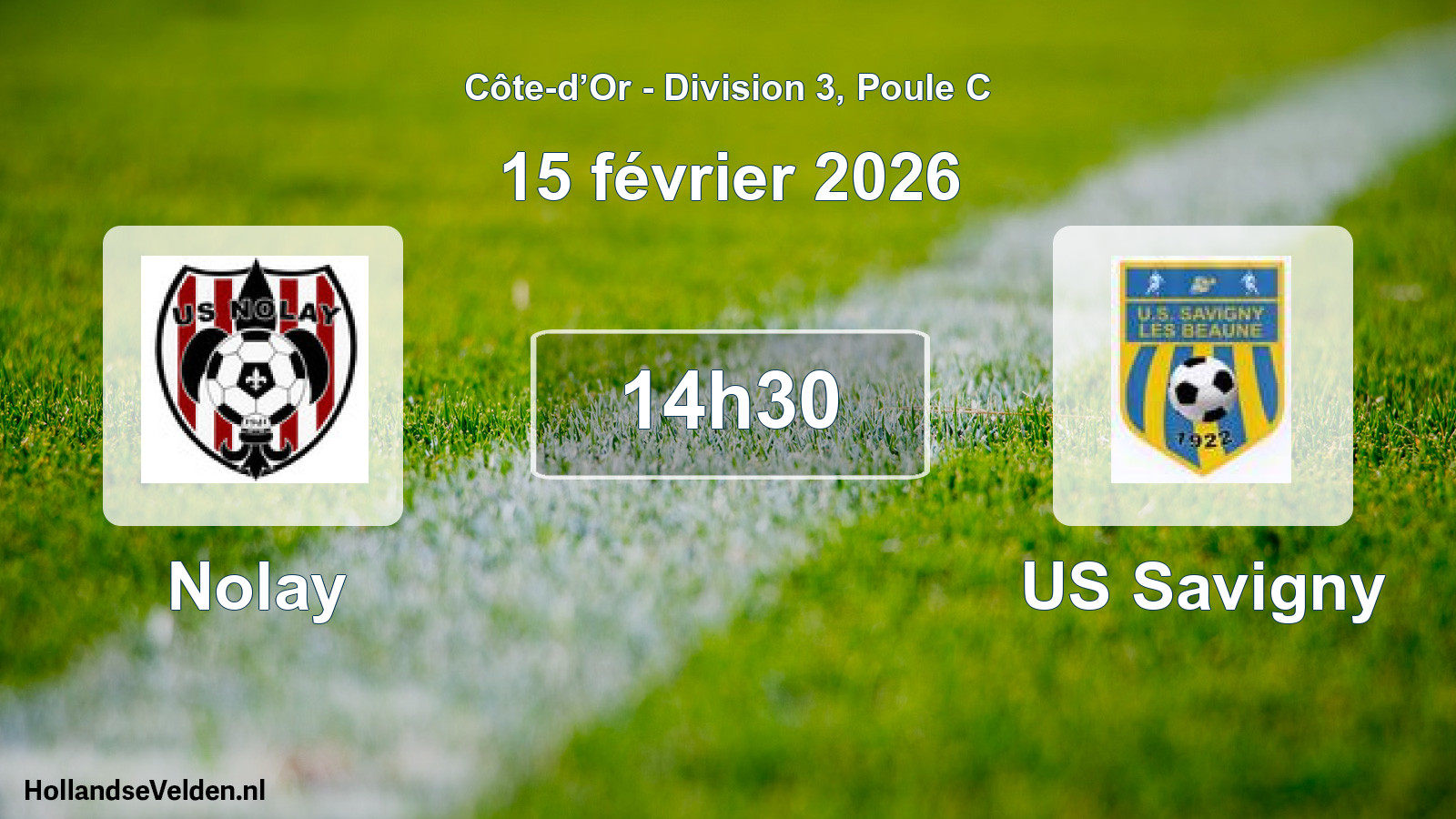 Match programmé: Nolay - US Savigny (15 février 2026)