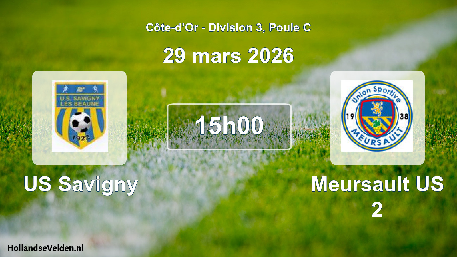 Scheduled Match: US Savigny - Meursault US 2 (29 March 2026)