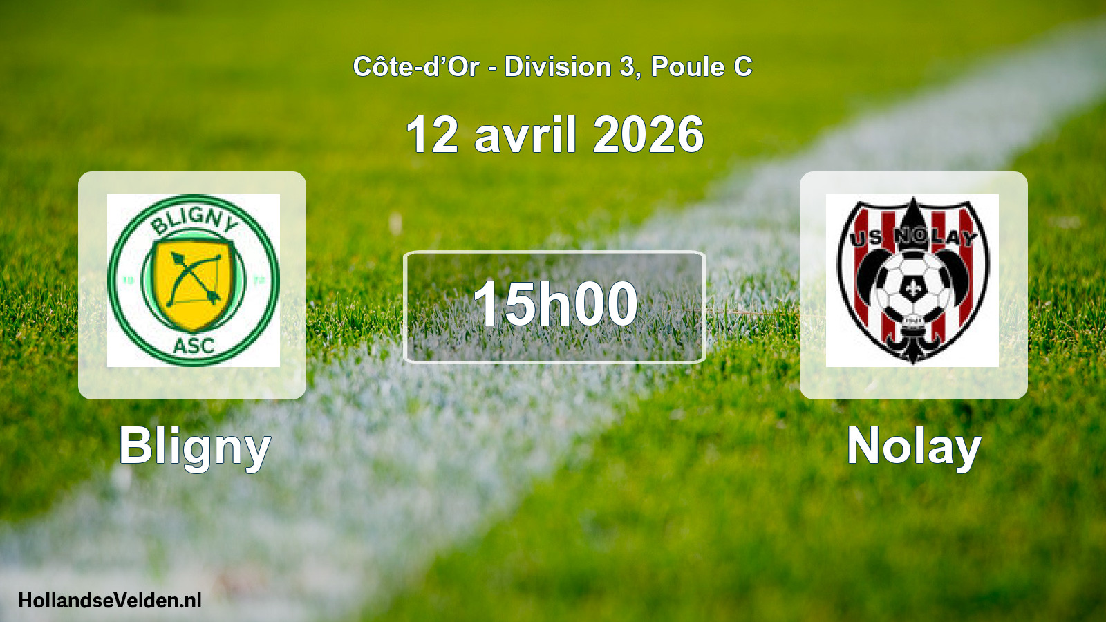 Match programmé: Bligny - Nolay (12 avril 2026)