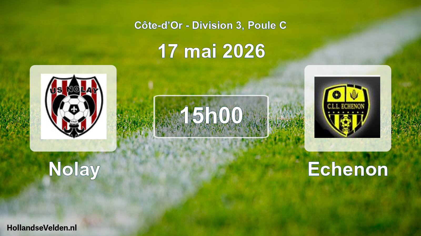 Match programmé: Nolay - Echenon (17 mai 2026)