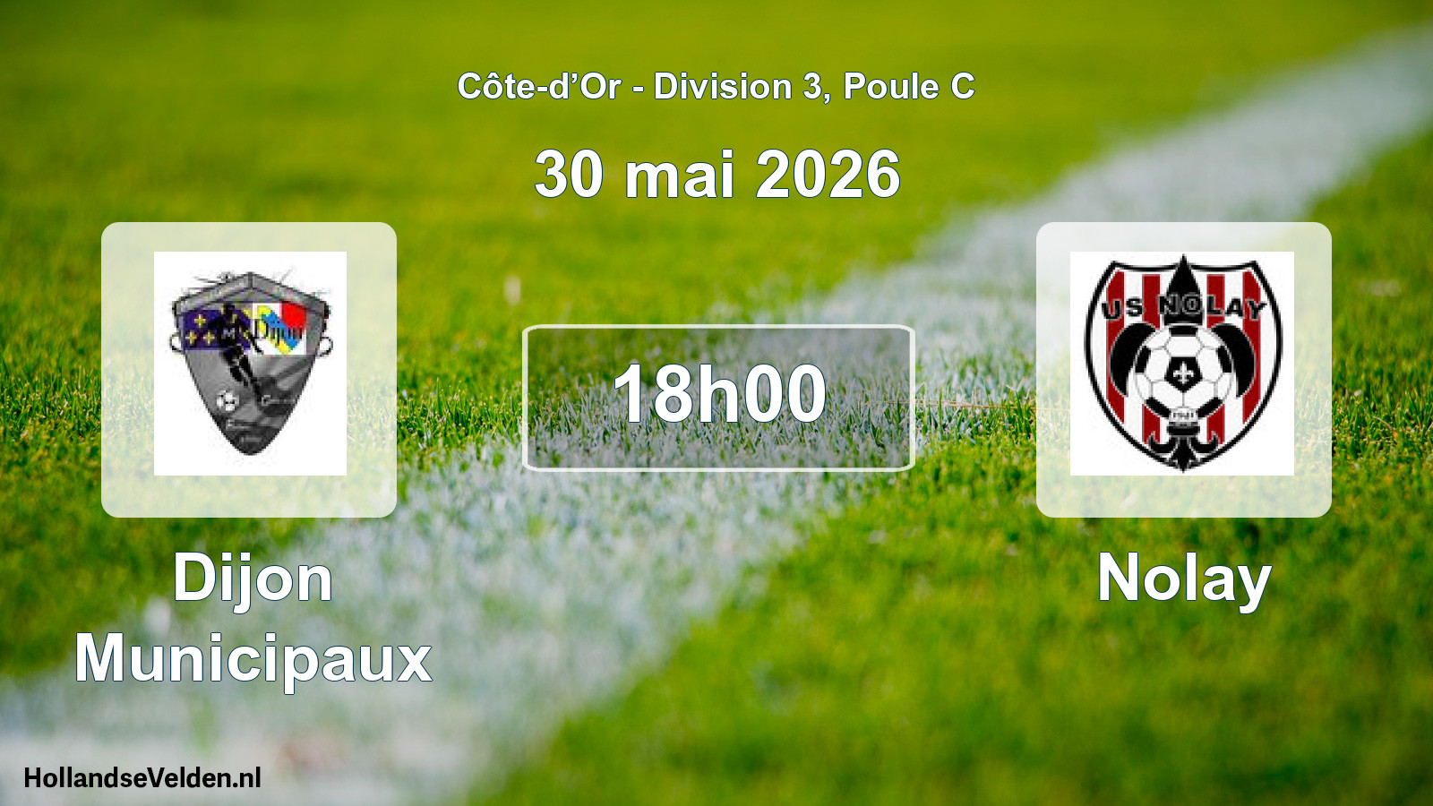 Match programmé: Dijon Municipaux - Nolay (30 mai 2026)