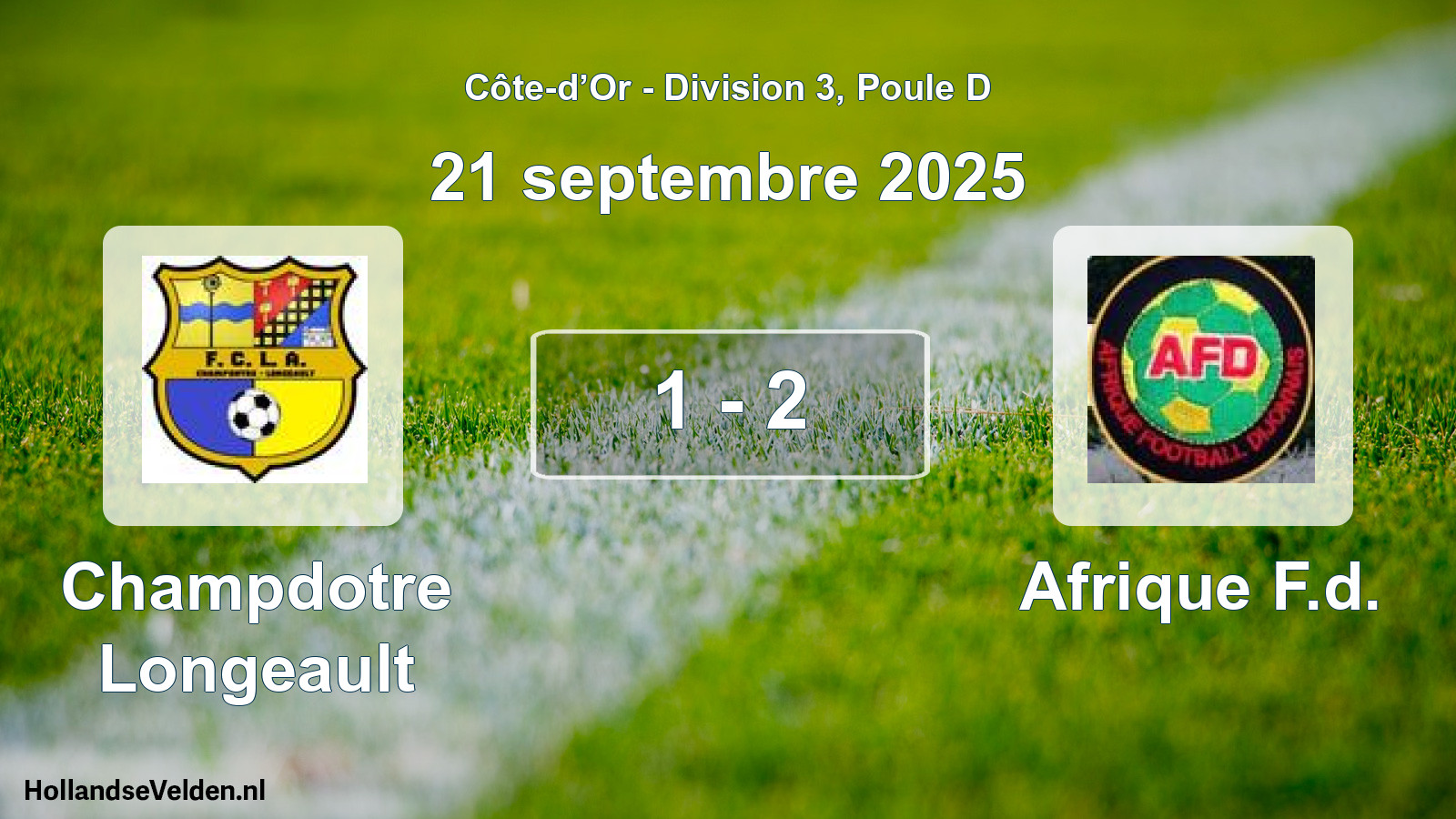 Gespeelde wedstrijd: Champdotre Longeault - Afrique F.d. 1 - 2 (21 september 2025)