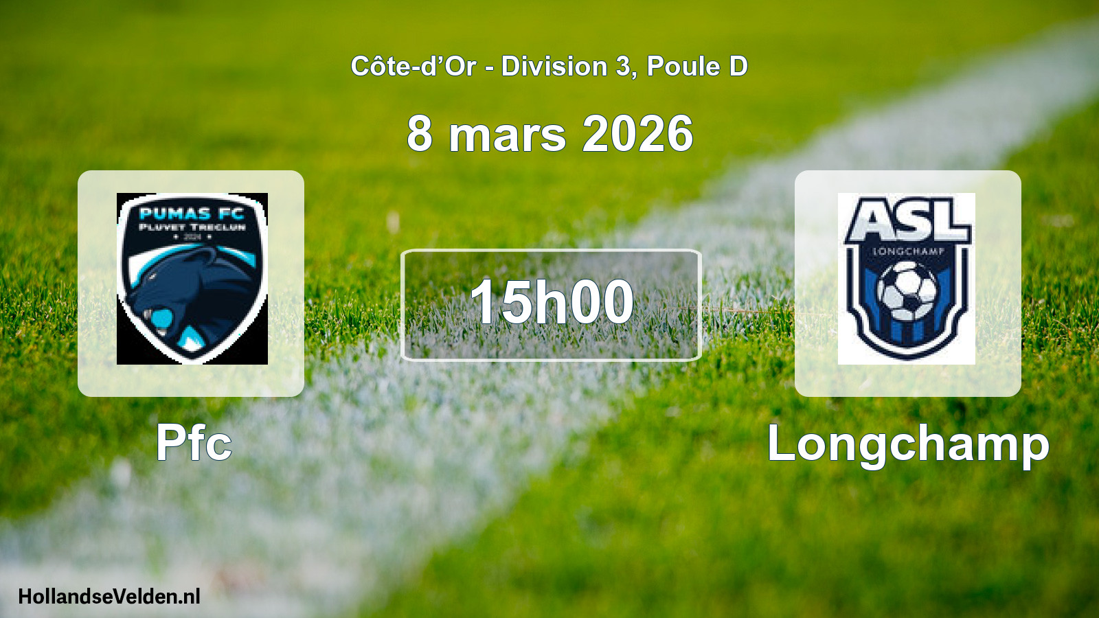 Match programmé: Pfc - Longchamp (8 mars 2026)