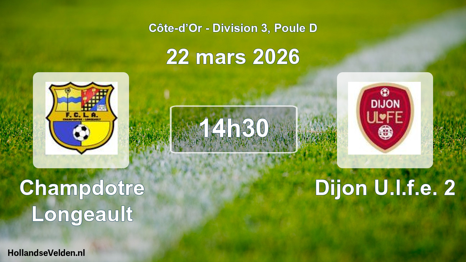 Match programmé: Champdotre Longeault - Dijon U.l.f.e. 2 (16 novembre 2025)