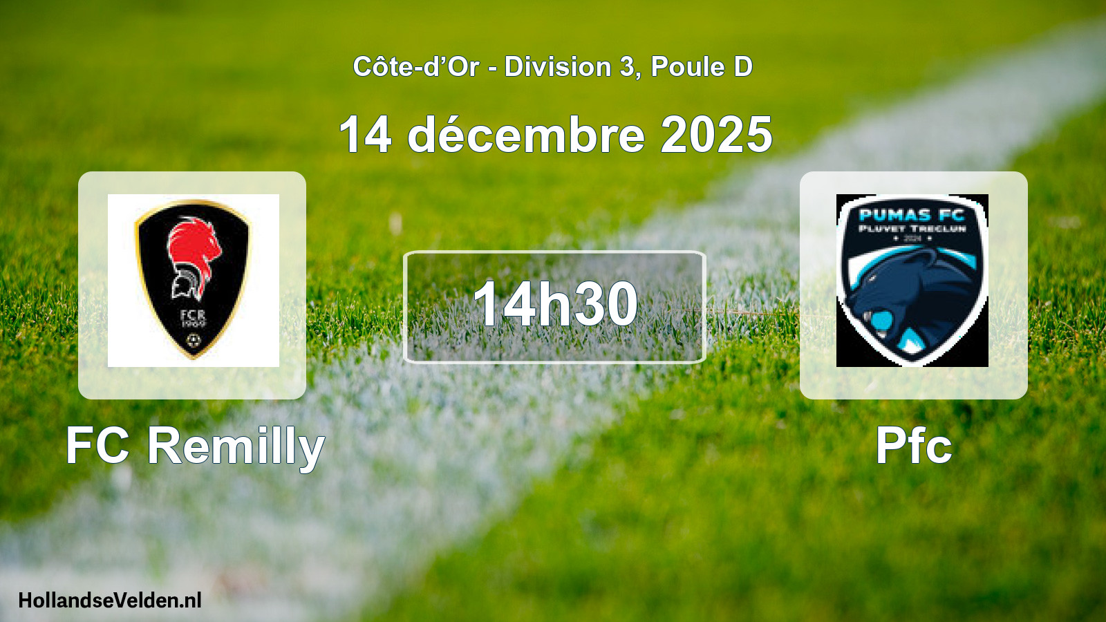 Scheduled Match: FC Remilly - Pfc (14 December 2025)