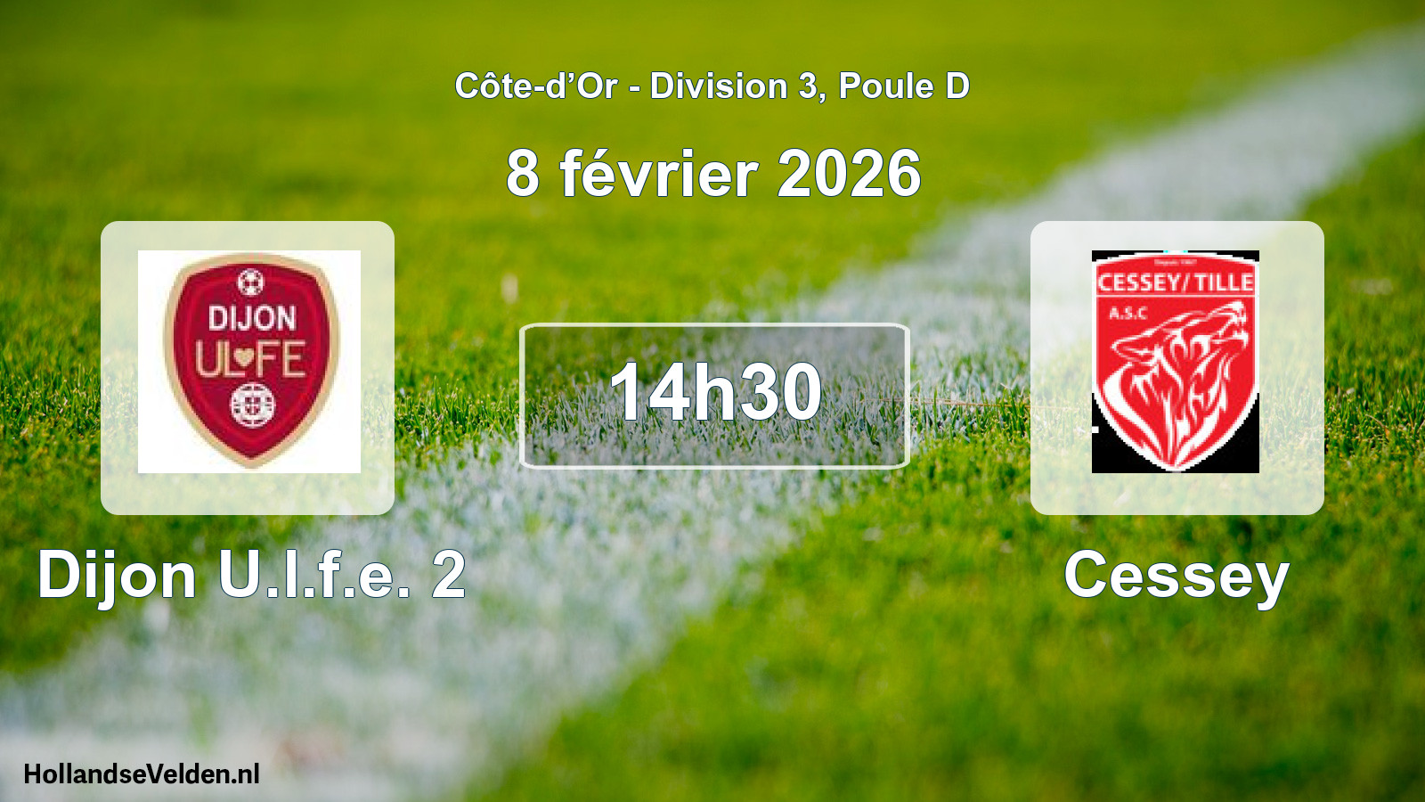 Match programmé: Dijon U.l.f.e. 2 - Cessey (8 février 2026)