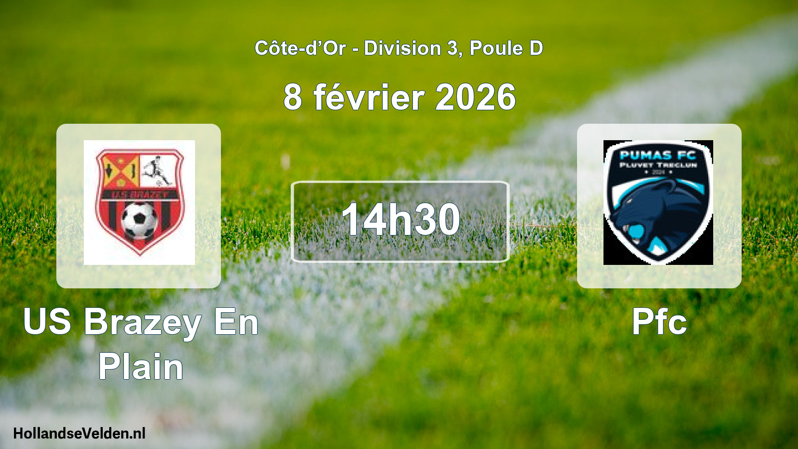 Scheduled Match: US Brazey En Plain - Pfc (8 February 2026)