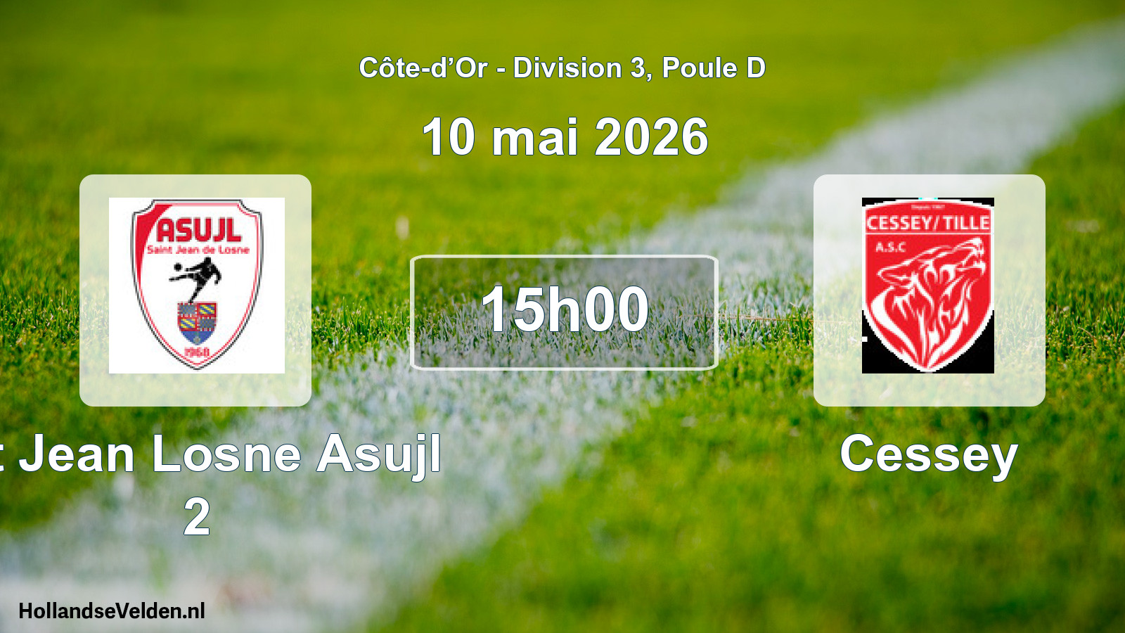 Geplande wedstrijd: St Jean Losne Asujl 2 - Cessey (10 mei 2026)