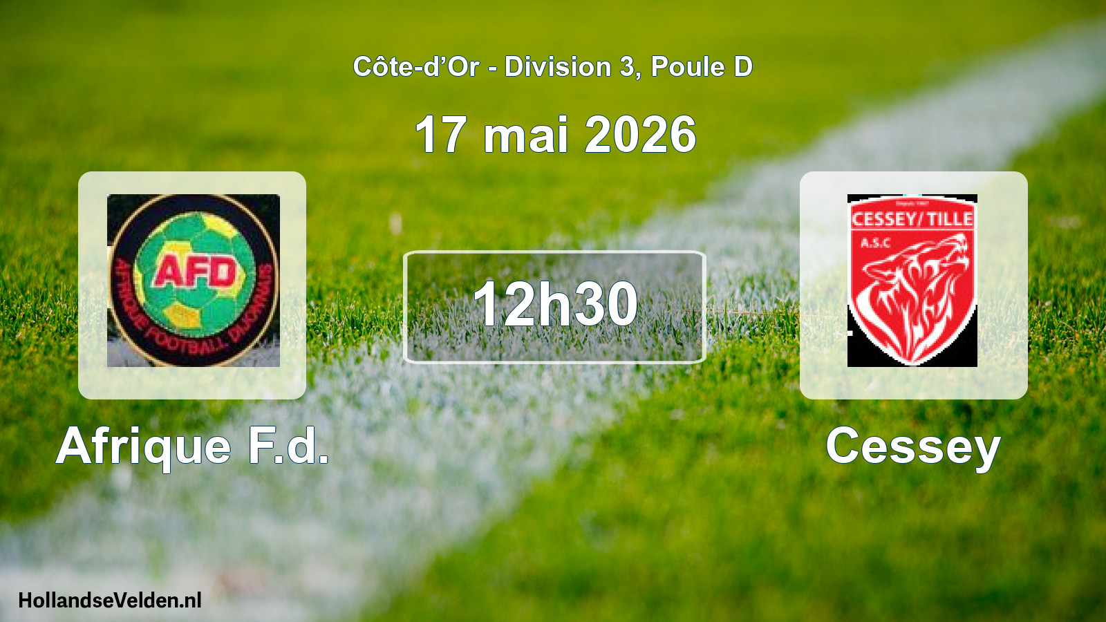 Match programmé: Afrique F.d. - Cessey (17 mai 2026)
